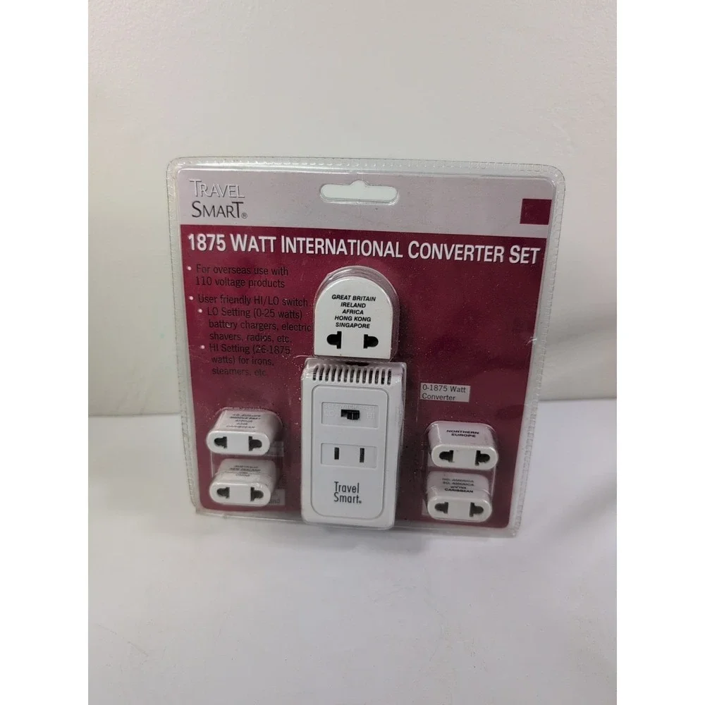 Travel Smart  International Converter Set 1875 Watt 6 pc Set For Overseas Travel
